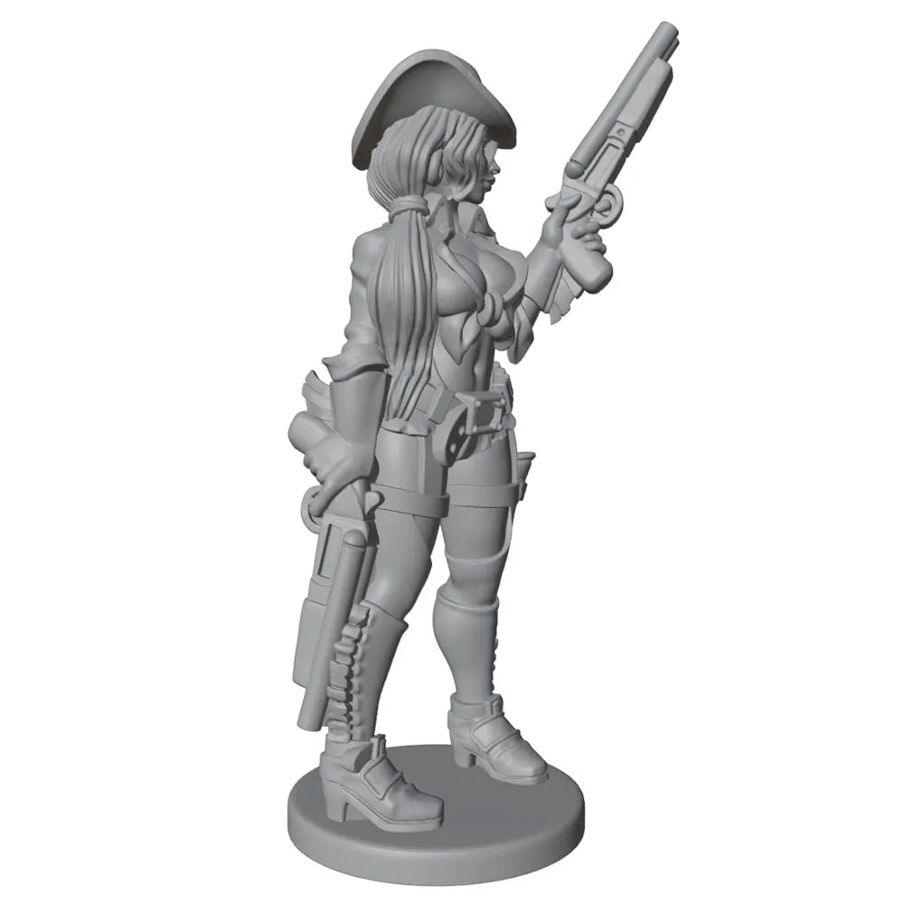 1/24 Modern Pinup Cowgirl, Resin Model Figure Kit, Unassembled and Unpainted