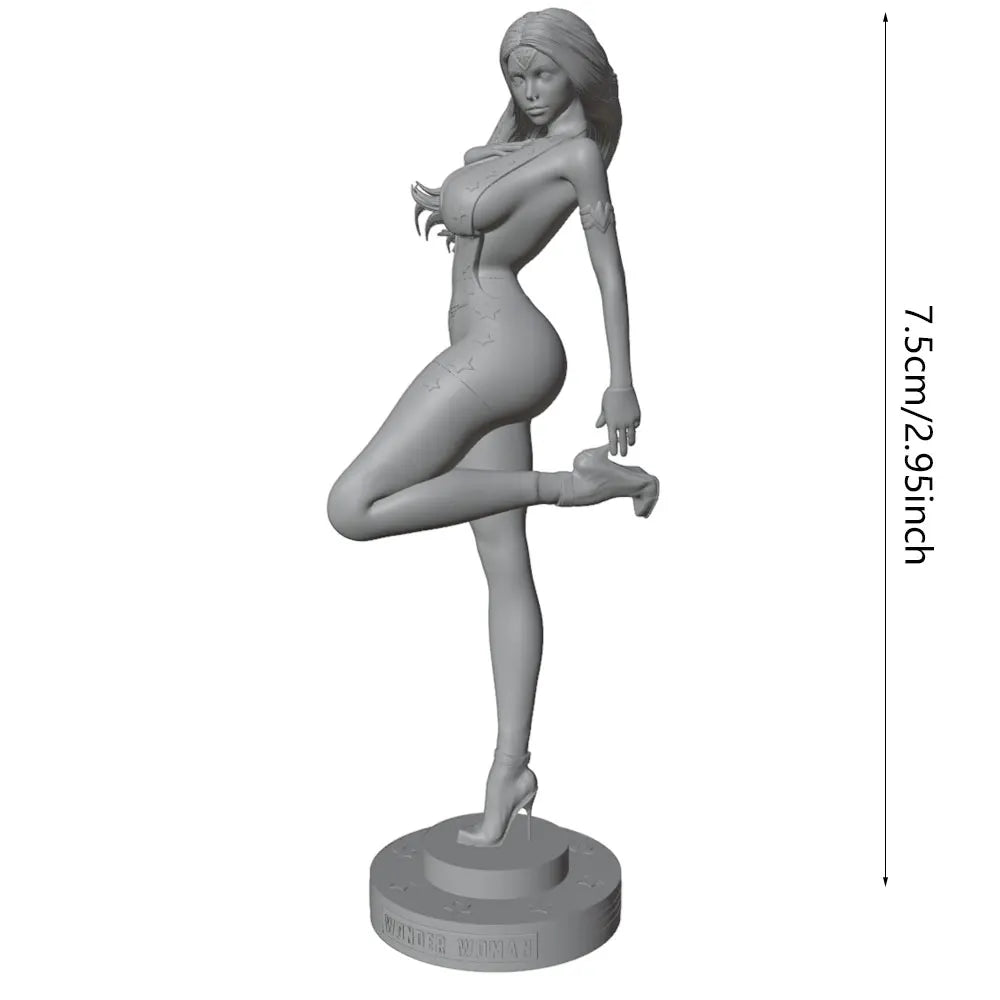75mm Pin-up Woman, Resin Model Figure Kit, Unassembled and Unpainted