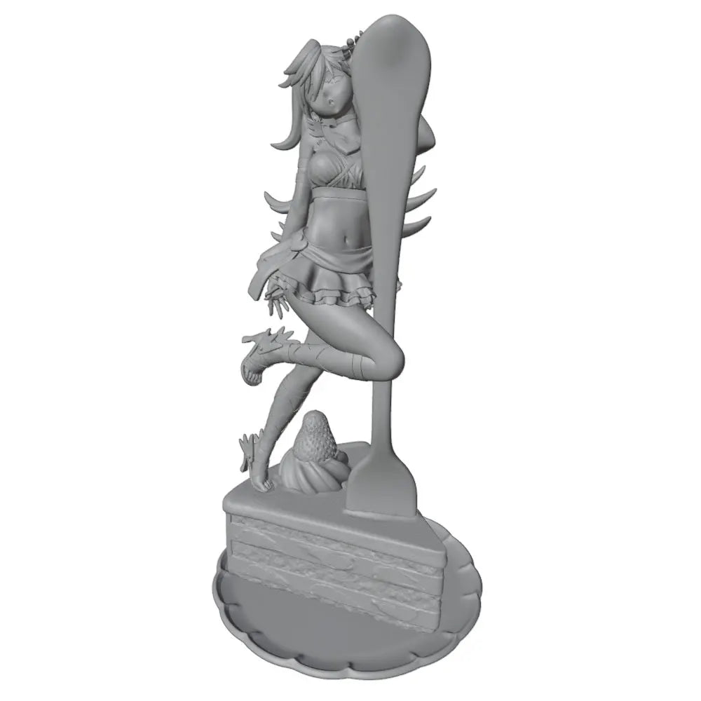75mm Female with Cascading Hair Seated, Resin Model Figure Kit, Anime Theme, Unassembled and Unpainted