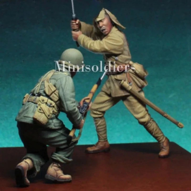 1/35 WWI US Soldier Attacking with Bayonet, Resin Model Figure Kit, Unassembled and Unpainted