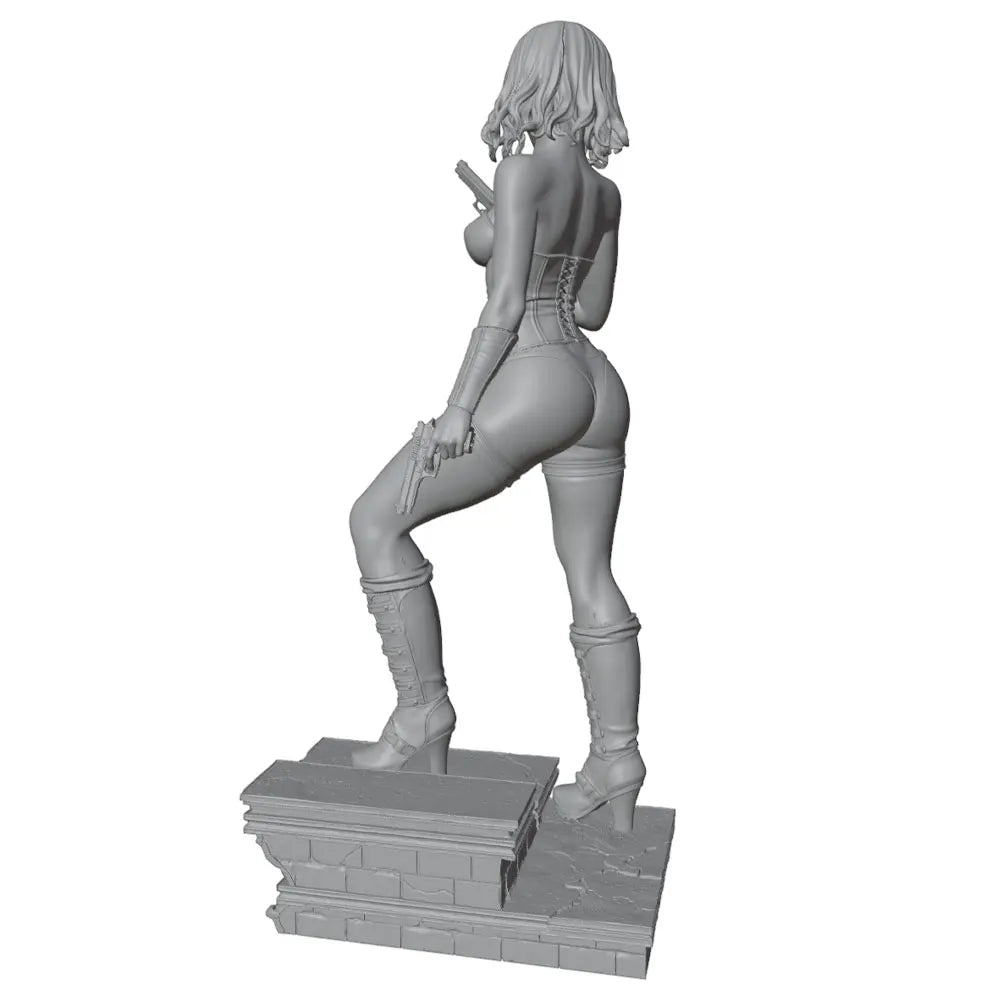 75mm Modern Female Warrior, Resin Model Figure Kit, Unassembled and Unpainted