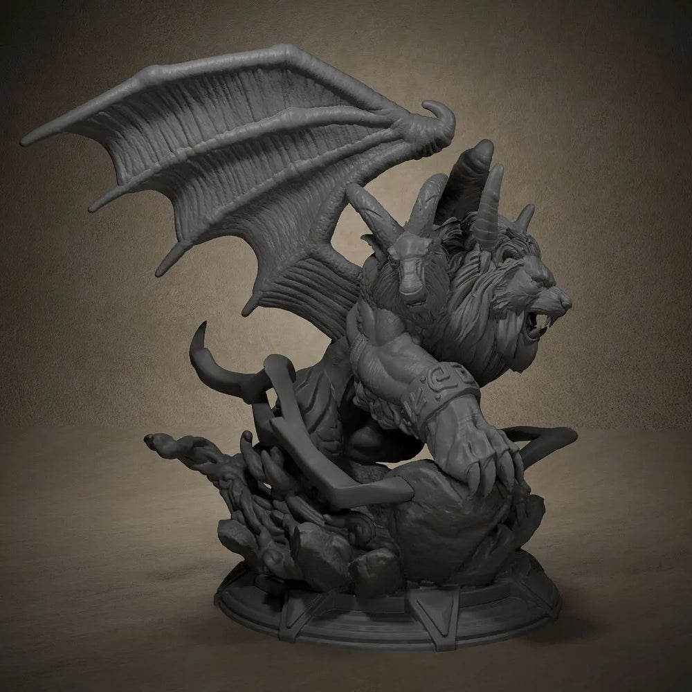 Chimera Fire-breathing Monster, Resin Model Figure Kit, Fantasy Theme, Unassembled and Unpainted