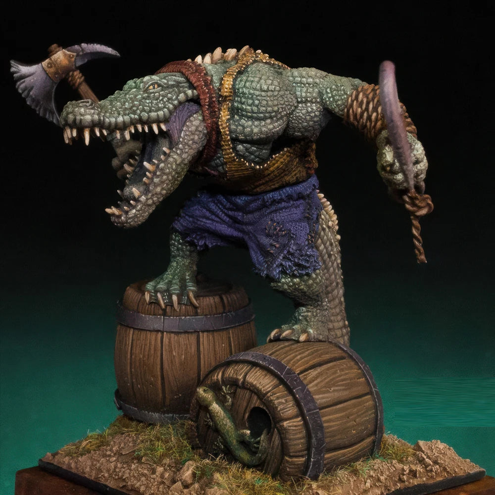 40mm Crocodile Pirate, Resin Model Figure Kit, Fantasy Theme, Unassembled and Unpainted