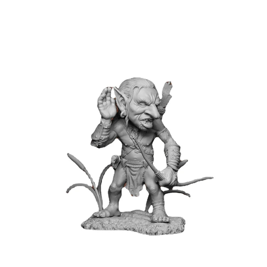 54mm Goblin Warrior, Resin Model Figure Kit, Fantasy Theme, Unassembled and Unpainted