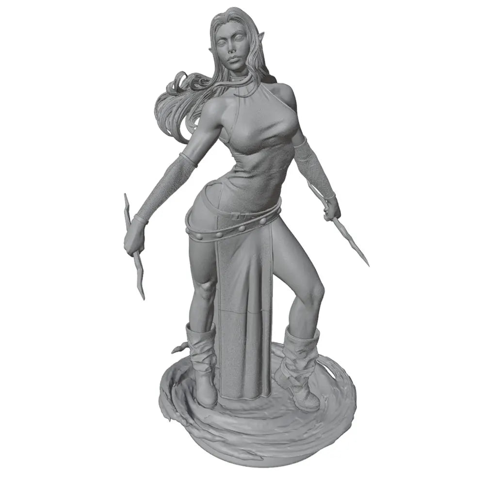 1/24 Dual Dagger Warrior with Arm Wraps, Resin Model Figure Kit, Fantasy Theme, Unassembled and Unpainted