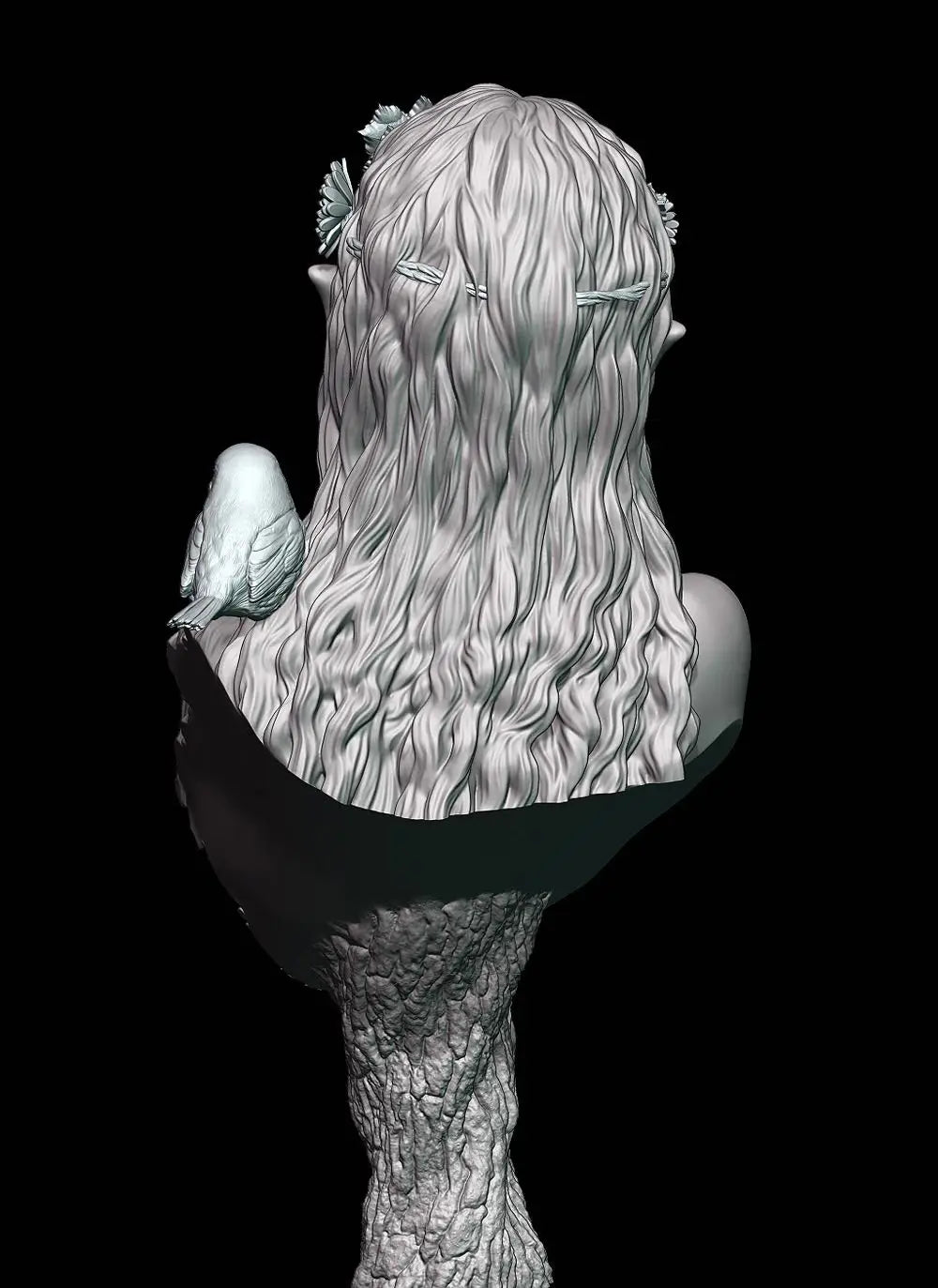 1/10 Avalynne Female Healer, Resin Model Bust Kit, Fantasy Theme, Unassembled and Unpainted