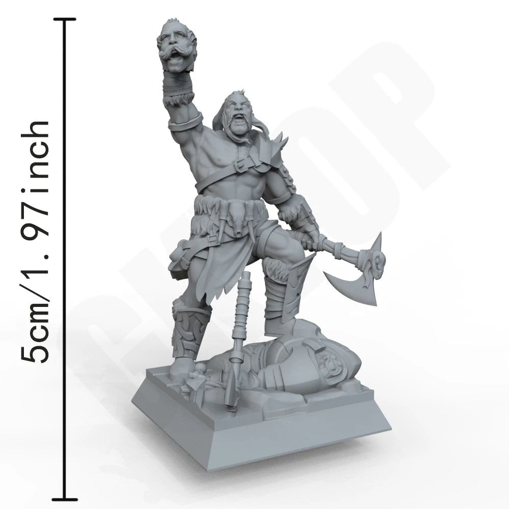 1/35 Warrior Leader, Resin Model Figure Kit, Fantasy Theme, Unassembled and Unpainted