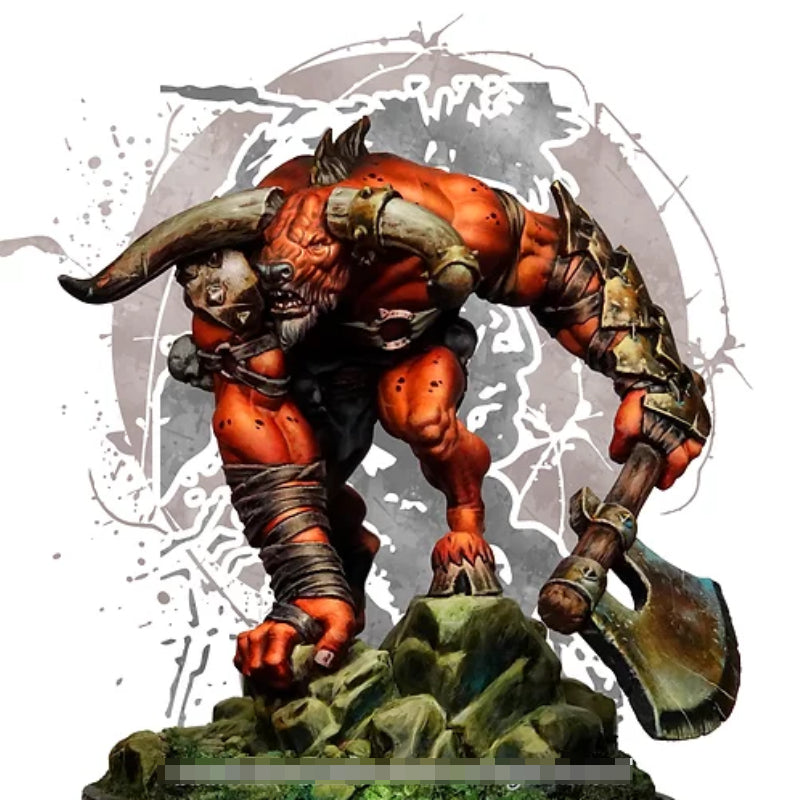1/24 Beast Bullhead Warrior, Resin Model Figure Kit, Fantasy Theme, Unassembled and Unpainted