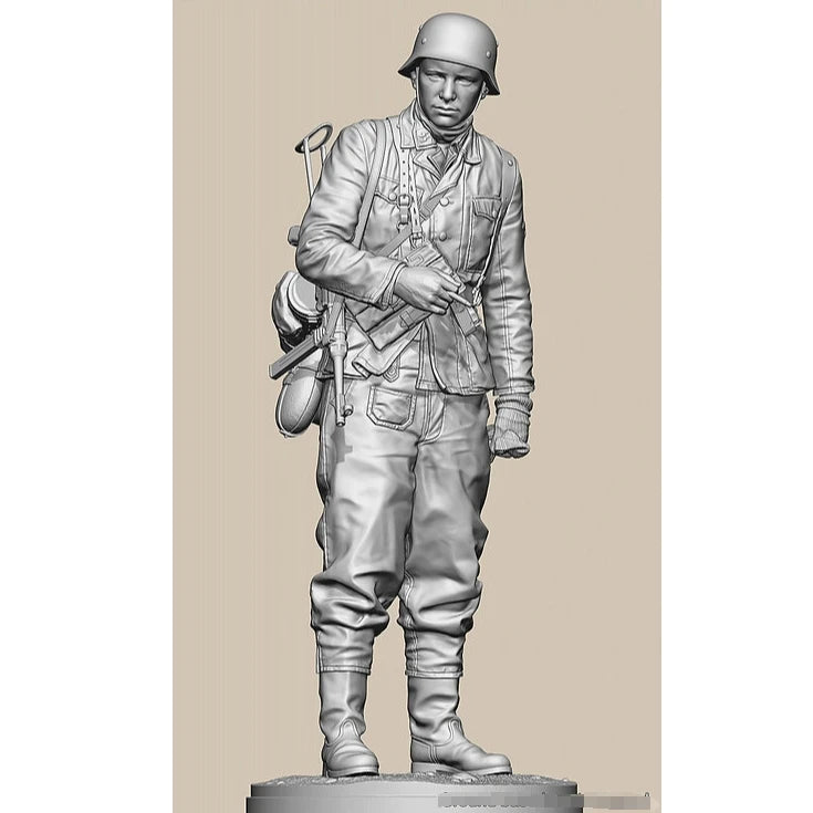 1/35 WWII German Infantry Rifleman with Fixed Bayonet, Resin Model Figure Kit, Unassembled and Unpainted