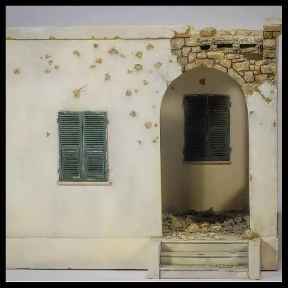 1/35 WWII Italian Colonial House, Resin Model Terrain Kit, Unpainted