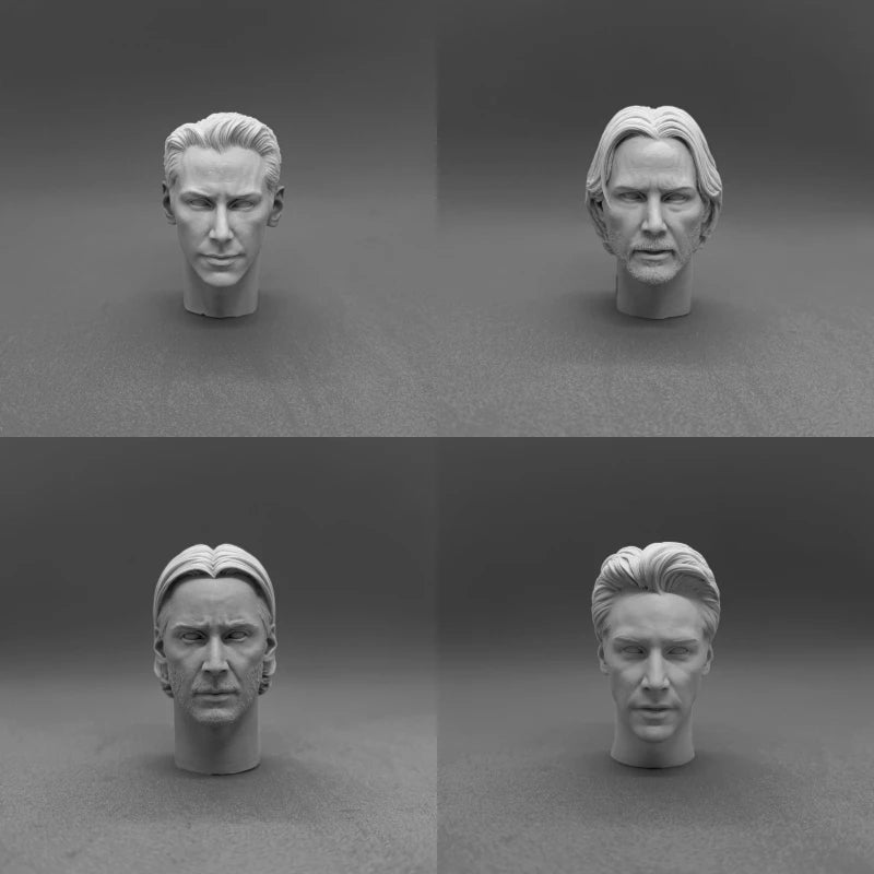 1/6 Celebrity Actor Head Sculpture, Resin Model Bust Kit, Historical Theme, Unassembled and Unpainted