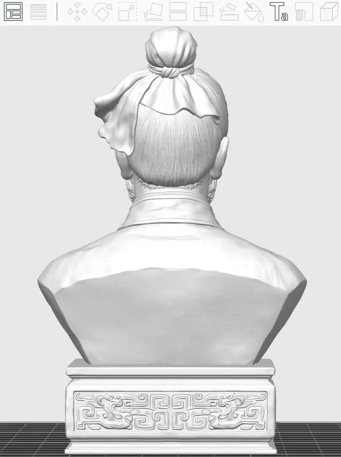 120mm Ancient Zou Yan Philosopher, Resin Model Bust Kit, Unassembled and Unpainted