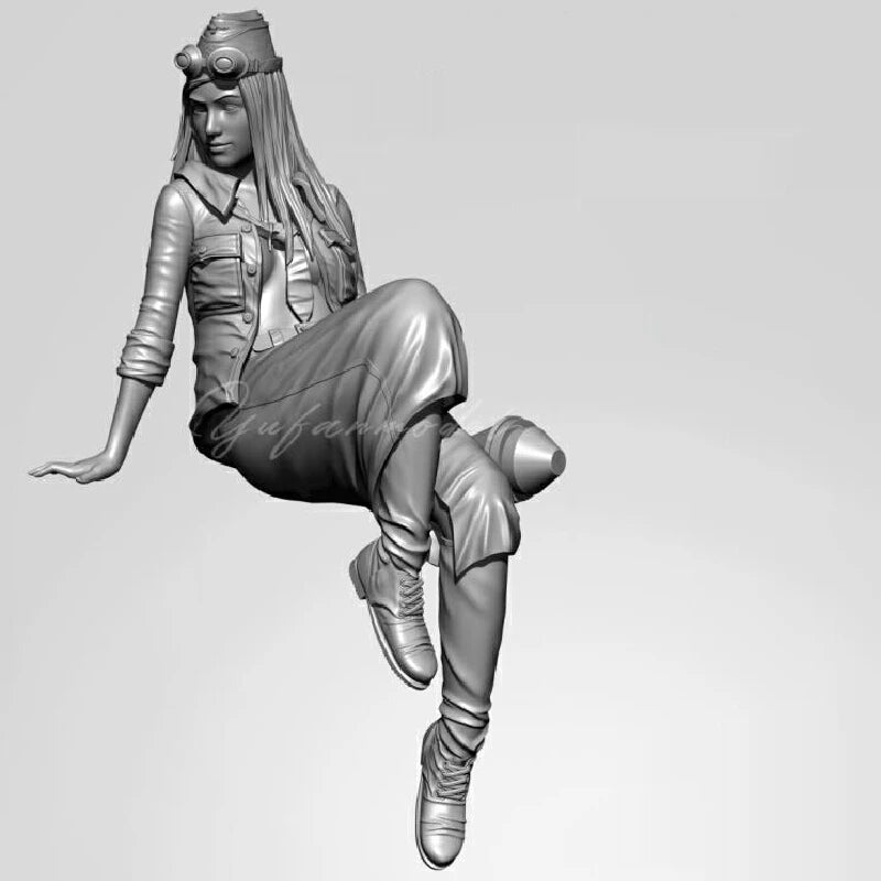 1/35 Female Character, Resin Model Figure Kit, Fantasy Theme, Unassembled and Unpainted