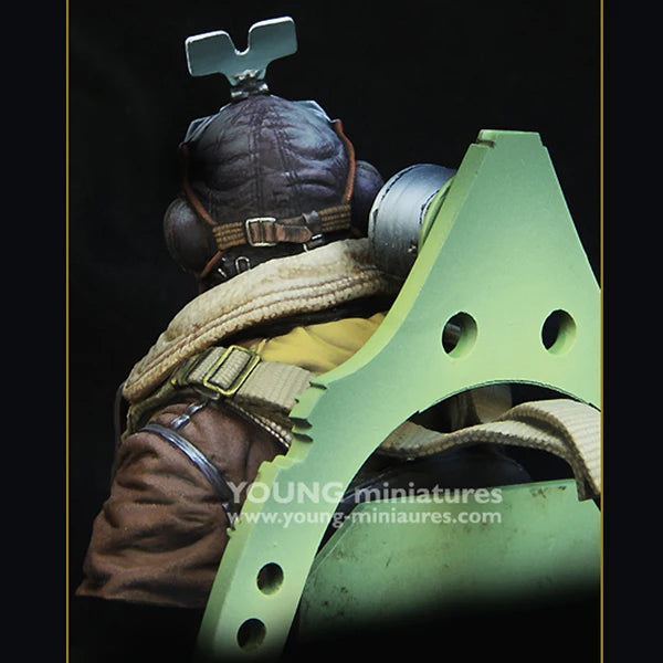 1/10 WWII RAF Spitfire Pilot, Resin Model Bust Kit, Unassembled and Unpainted
