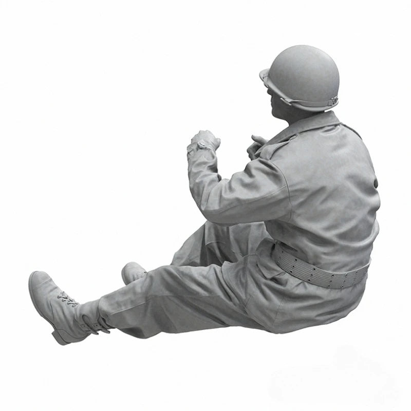 1/16 WWII Allied US M8 Armored Vehicle Driver, Resin Model Figure Kit, Unassembled and Unpainted