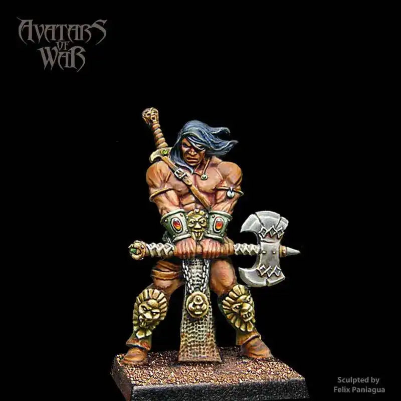 Barbarian Hero, Resin Model Figure Kit, Fantasy Theme, Unassembled and Unpainted