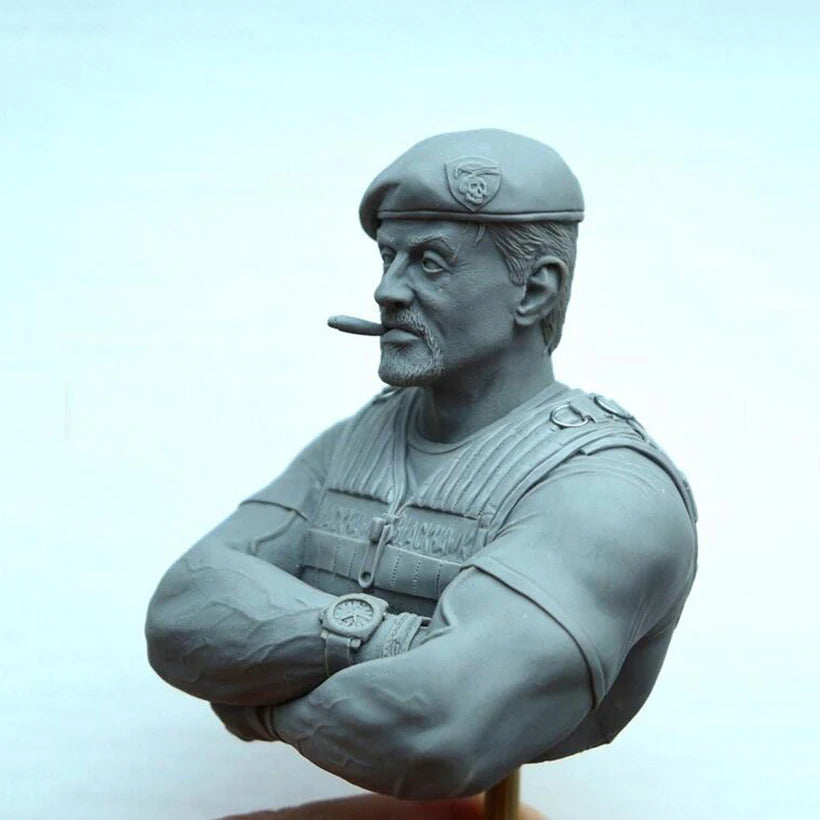 1/9 WWII Soviet Officer, 2 Figures, Resin Model Bust Kit, Unassembled and Unpainted