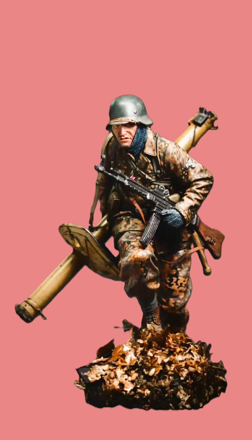 1/16 WWII German Panzerfaust Soldier Charging, Resin Model Figure Kit, Unassembled and Unpainted
