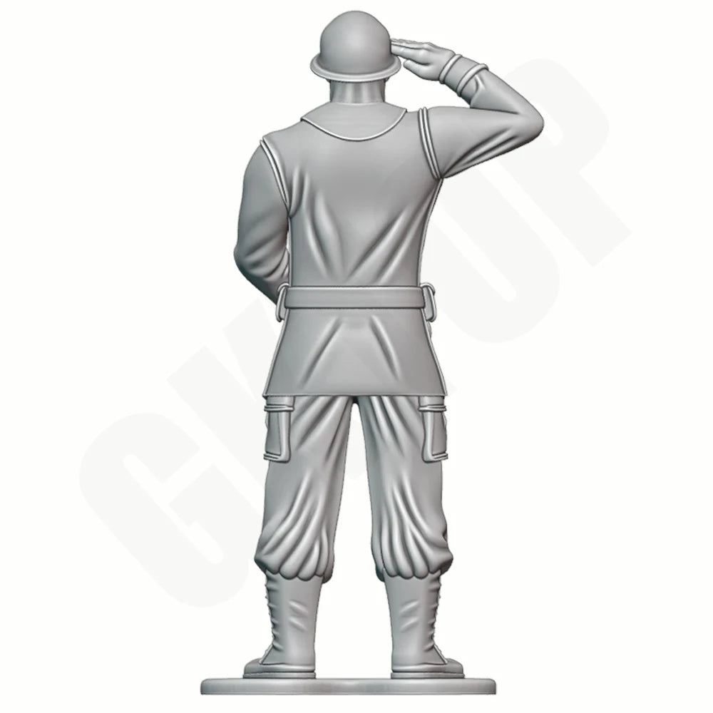 1/24 Modern American Soldier Saluting, Resin Model Figure Kit, Unassembled and Unpainted