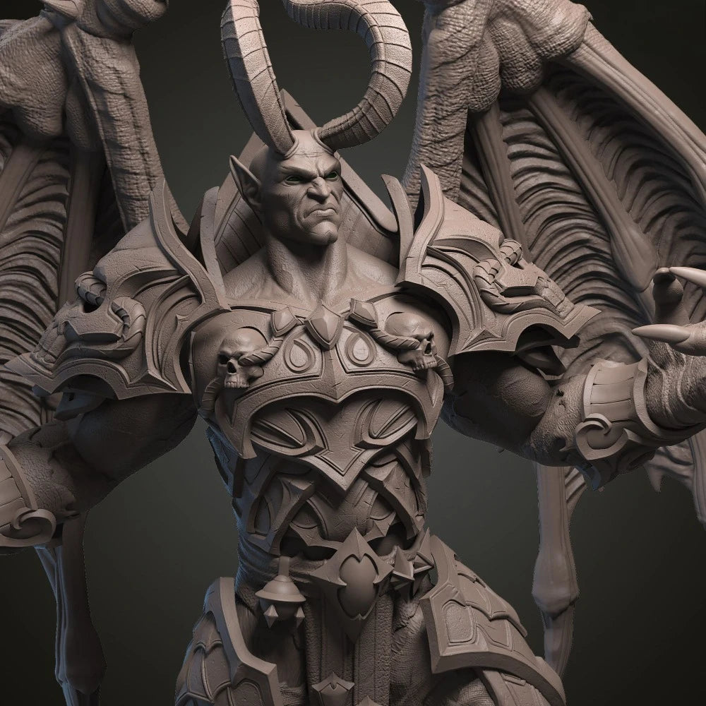 75mm Demon, Resin Model Figure Kit, Fantasy Theme, Unassembled and Unpainted