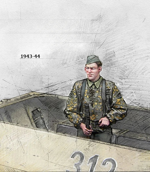 1/35 WWII German Officers Standing with Riding Crops, 2 Figures, Resin Model Figure Kit, Unassembled and Unpainted