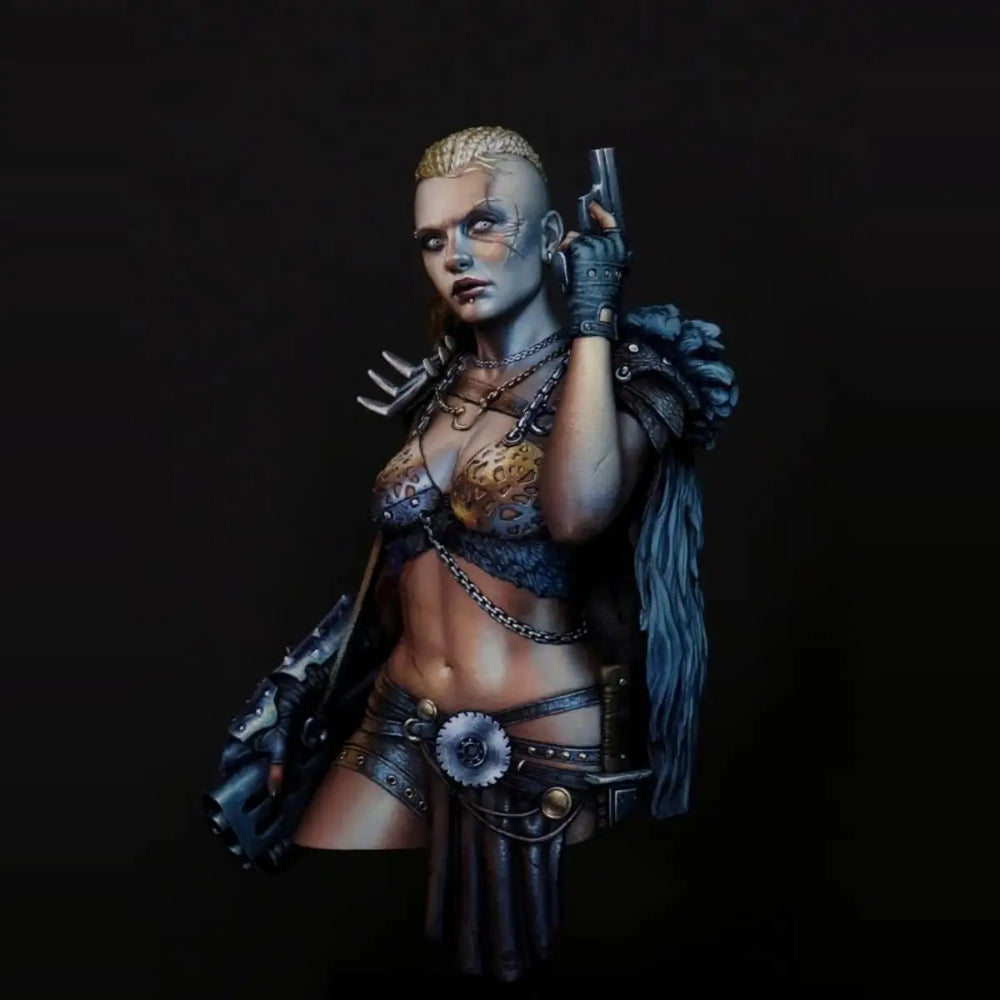 1/10 Female Hunter Warrior, Resin Model Bust Kit, Fantasy Theme, Unassembled and Unpainted