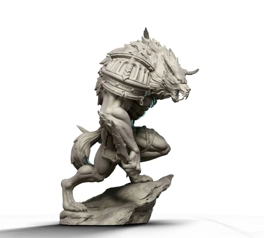 1/24 Orc Demon Warrior, Resin Model Figure Kit, Fantasy Theme, Unassembled and Unpainted