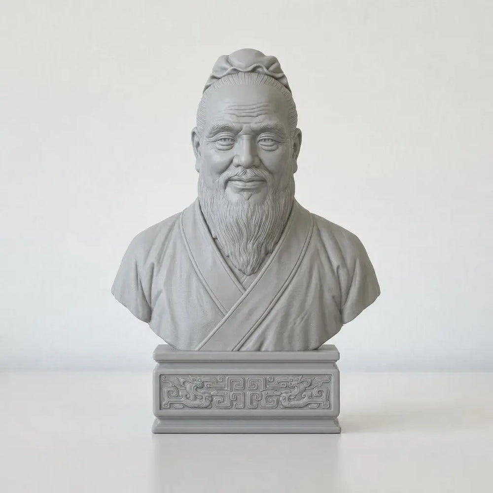 120mm Ancient Confucian Sage Busts, 3 Figures, Resin Model Bust Kit, Unassembled and Unpainted