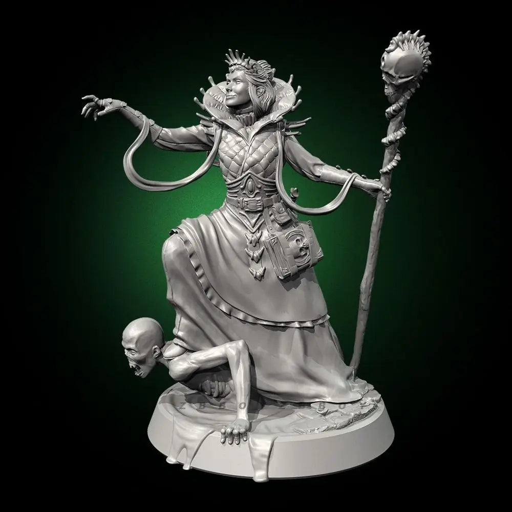 50mm Wizard, 2 Figures, Resin Model Figure Kit, Fantasy Theme, Unassembled and Unpainted