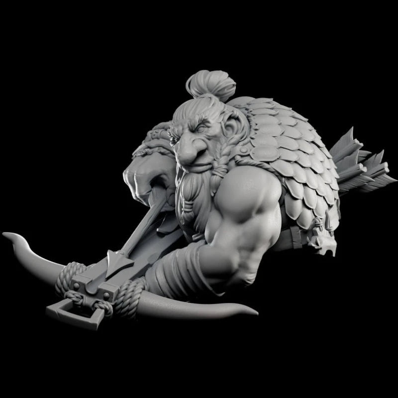 60mm Medieval Fantasy Dwarf Boar Brotherhood Warriors, 4 Figures, Resin Model Figure Kit, Unassembled and Unpainted