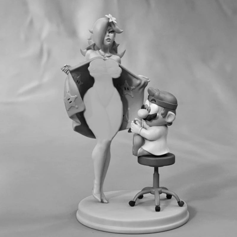 1/24 Cartoon Nurse with Cherub, 2 Figures, Resin Model Figure Kit, Unassembled and Unpainted
