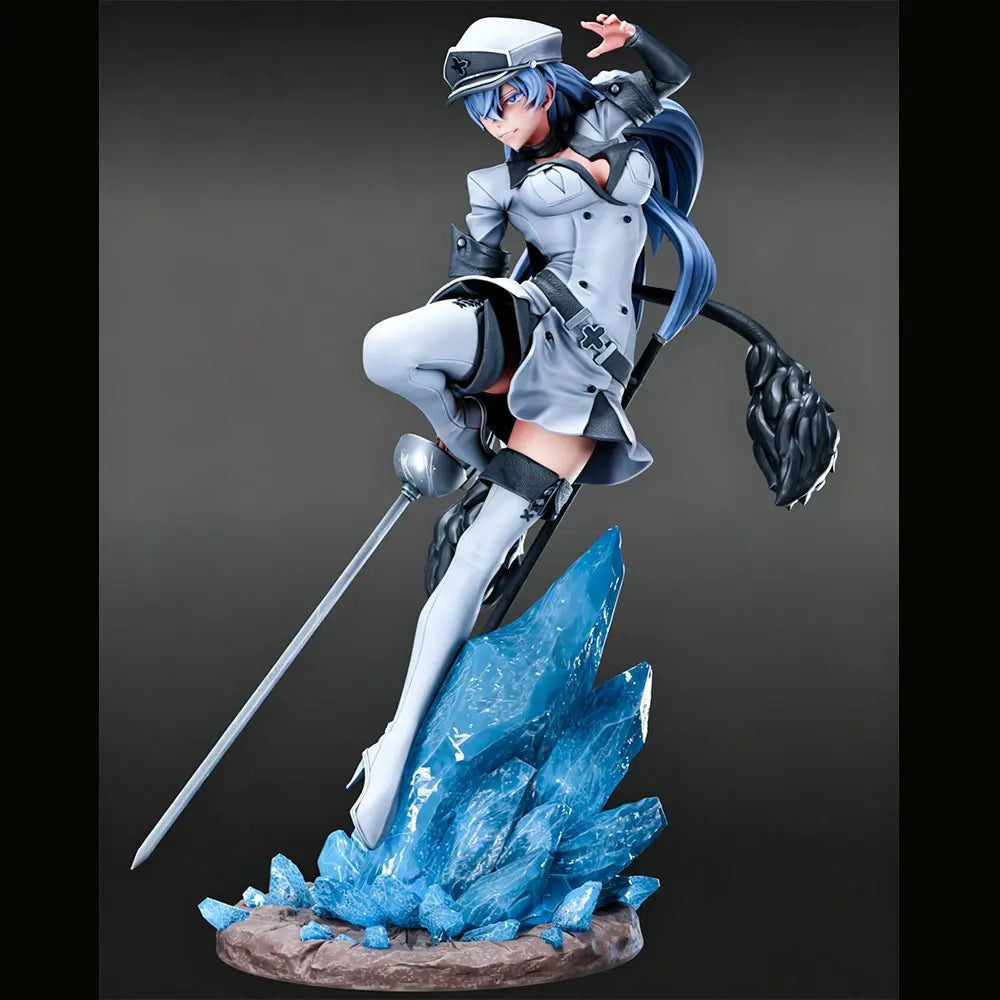 75mm Swordswoman with Blue Hair in White Combat Suit, Resin Model Figure Kit, Anime Theme, Unassembled and Unpainted