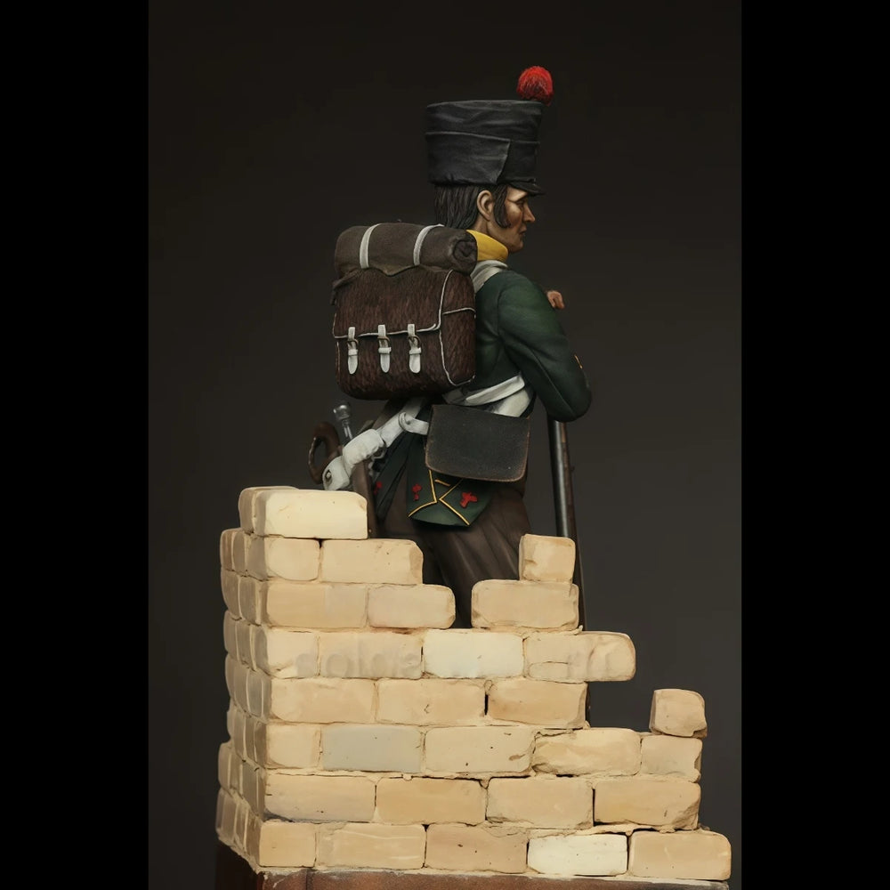54mm Napoleonic Irish Regiment Cavalry Officer, Resin Model Figure Kit, Unassembled and Unpainted