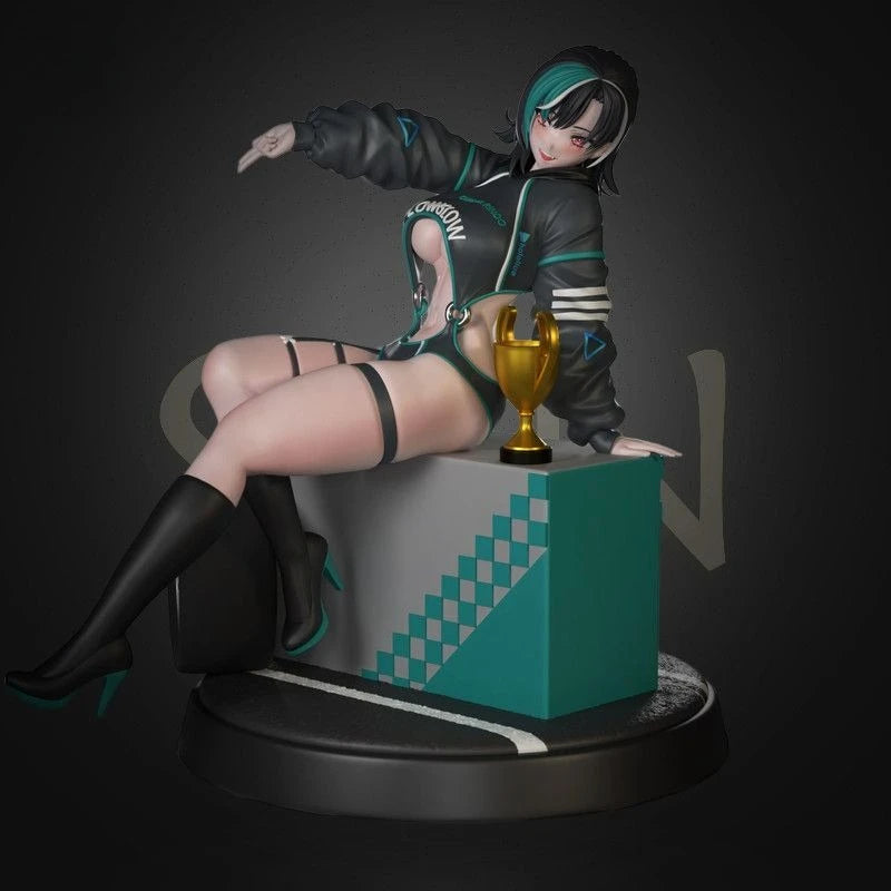 Cyberpunk Racing Girl — 140mm Resin Figure