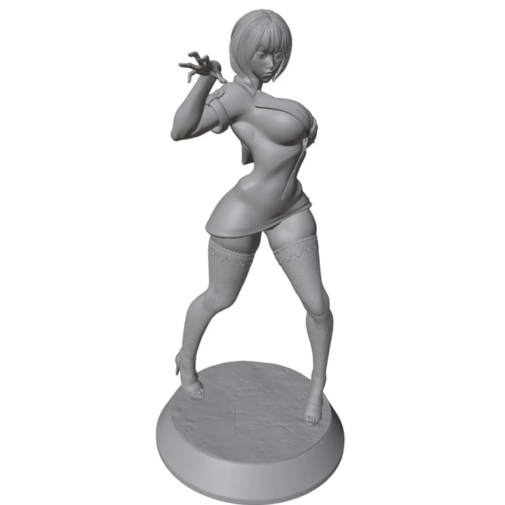 1/24 Pin-Up Woman in Bikini with Raised Arms, Resin Model Figure Kit, Unassembled and Unpainted
