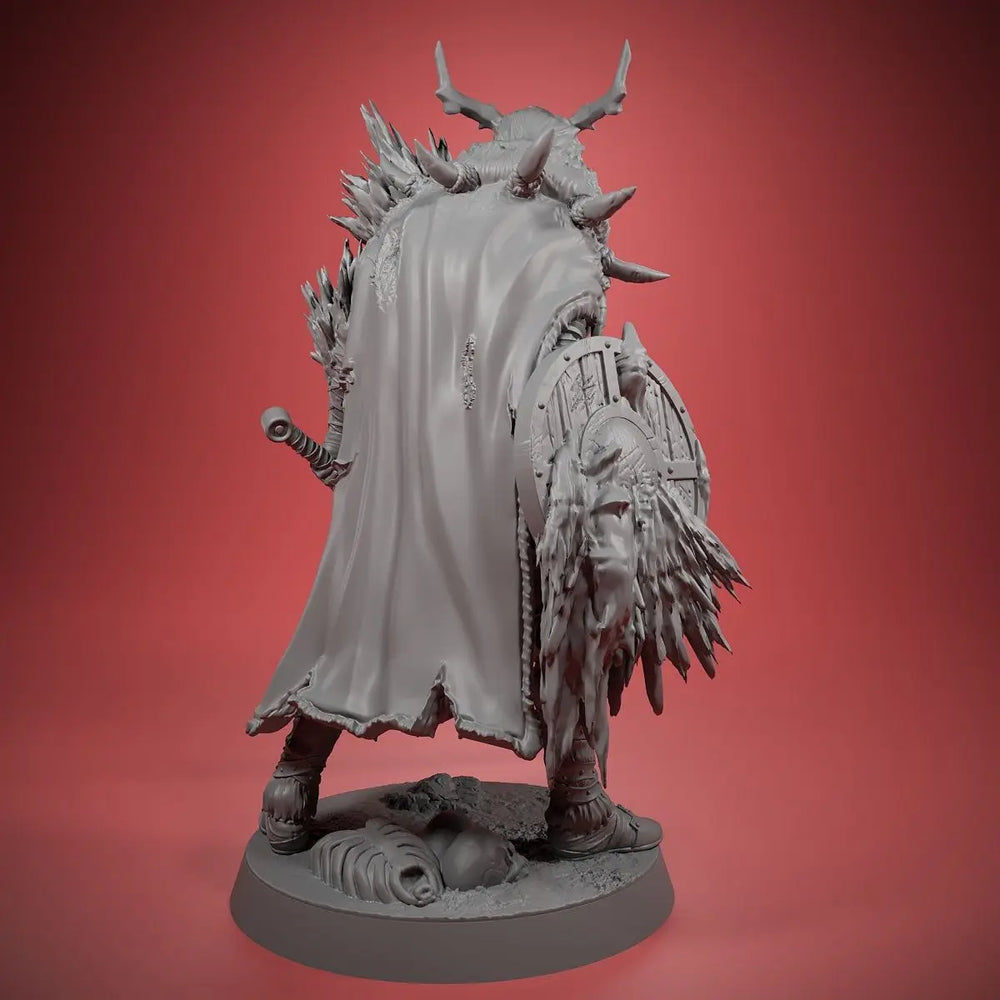 45mm Demon Warrior, Resin Model Figure Kit, Fantasy Theme, Unassembled and Unpainted