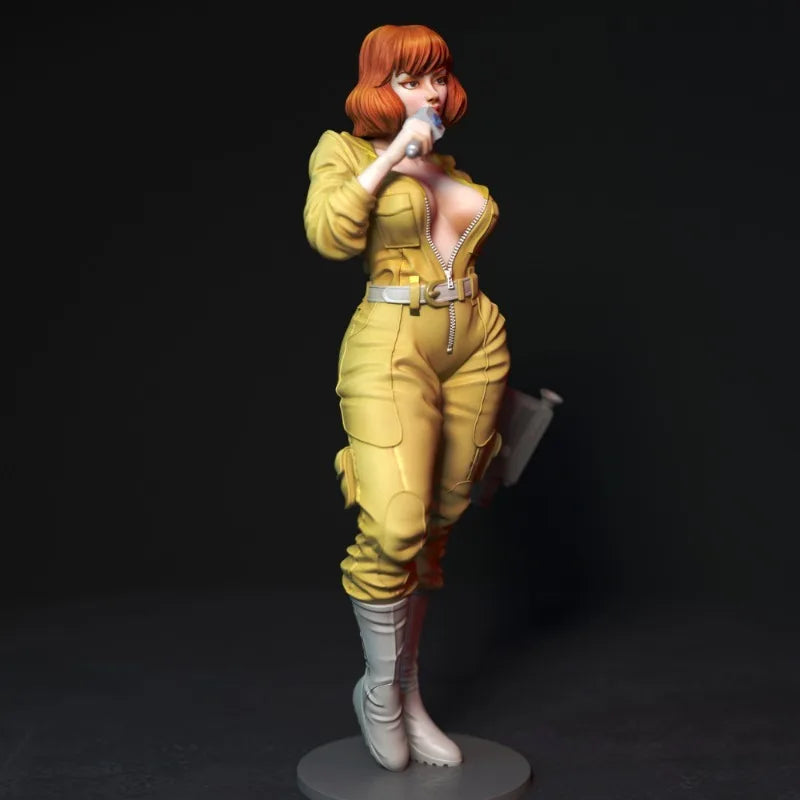 1/24 April O'Neil, Resin Model Figure Kit, Anime Theme, Unassembled and Unpainted