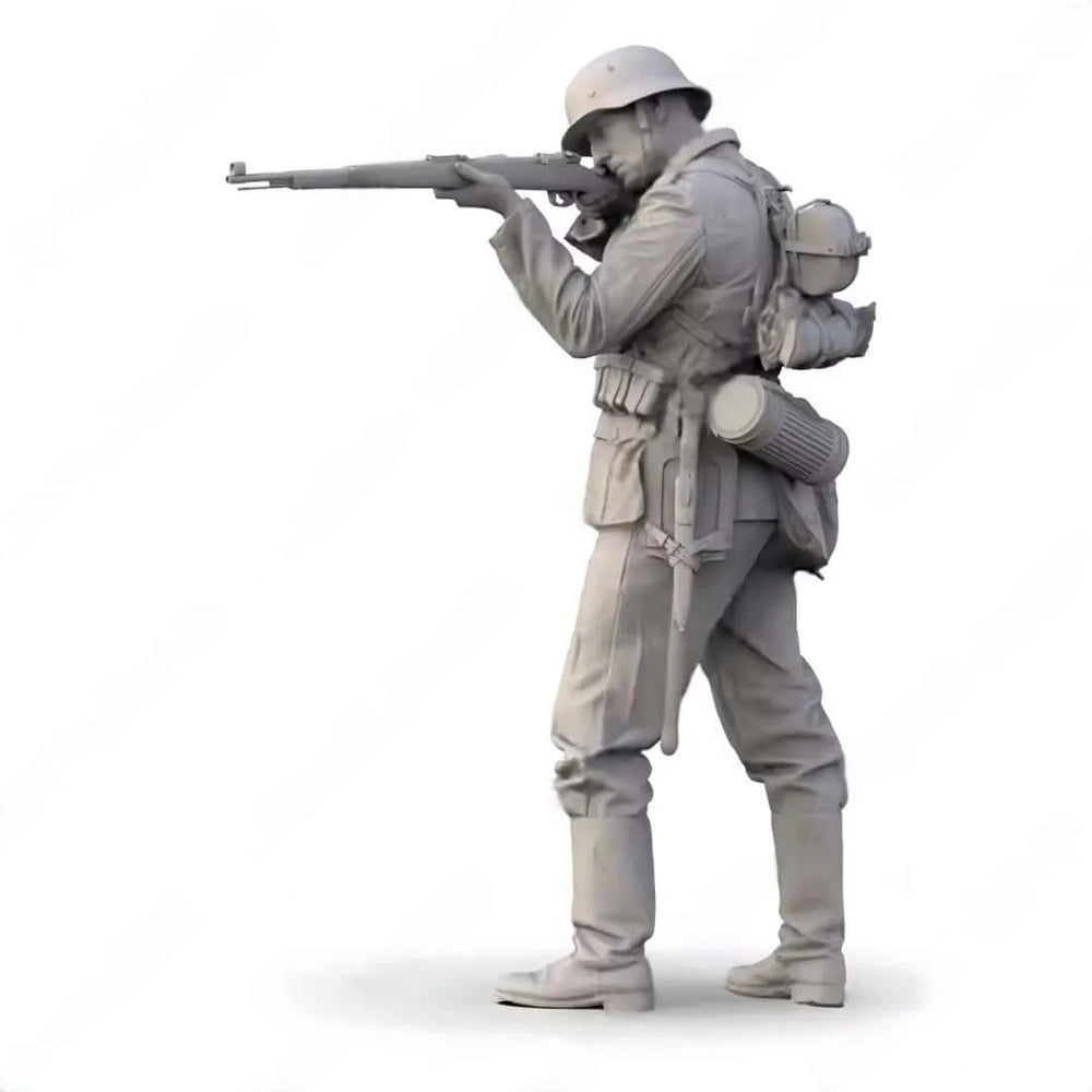 1/35 WWII German Infantry Combat Squad, 5 Figures, Resin Model Figure Kit, Unassembled and Unpainted