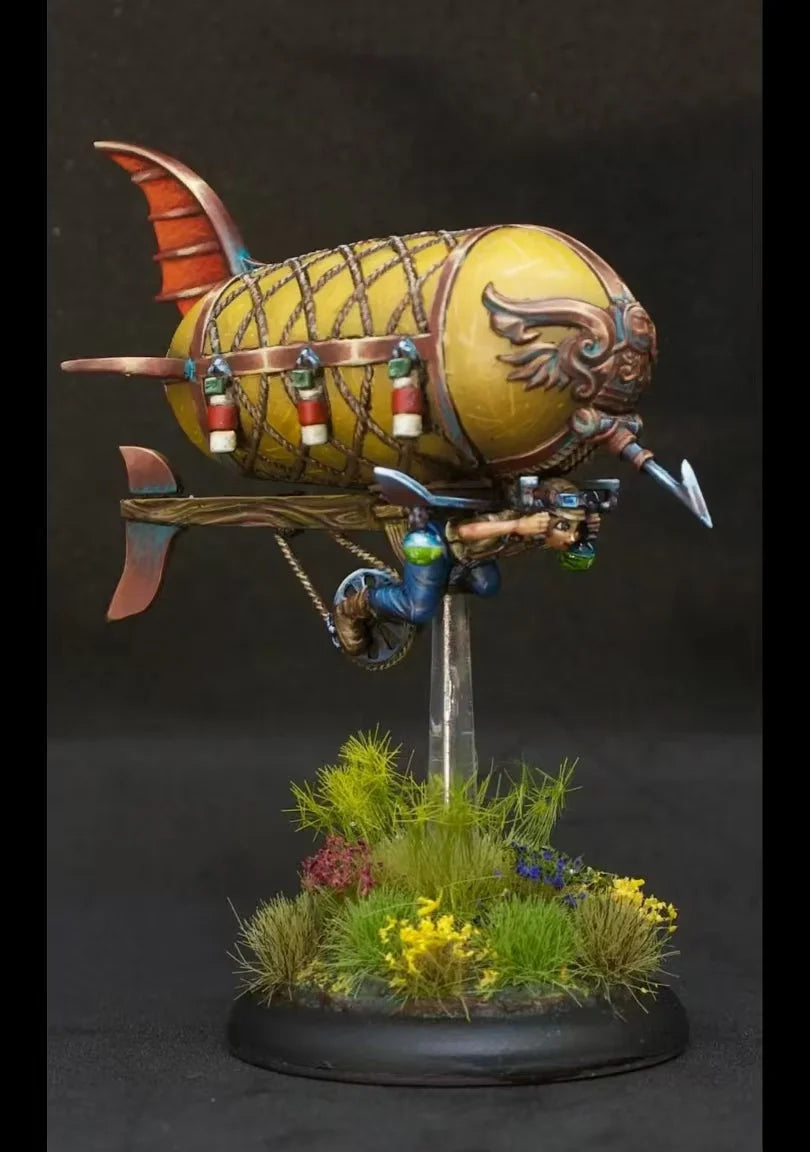 Gnomish Steampunk Airship, Resin Model Vehicle Kit, Fantasy Theme, Unassembled and Unpainted