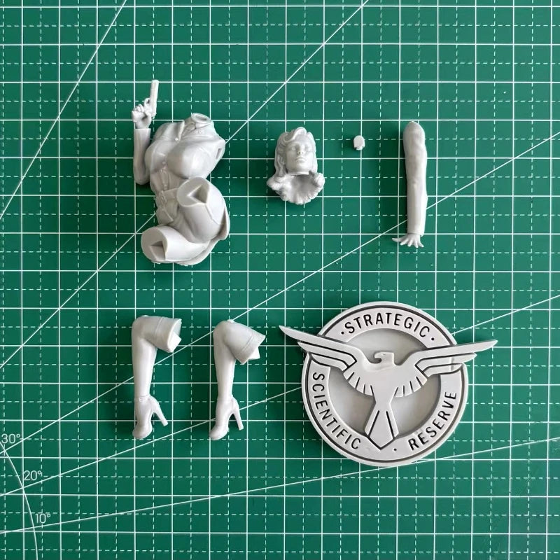1/24 WWII Pinup Military Uniform, Resin Model Figure Kit, Unassembled and Unpainted