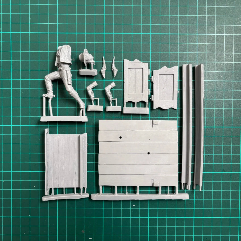 75mm Mexican Cowboy Western Outlaw, Resin Model Figure Kit, Historical Theme, Unassembled and Unpainted