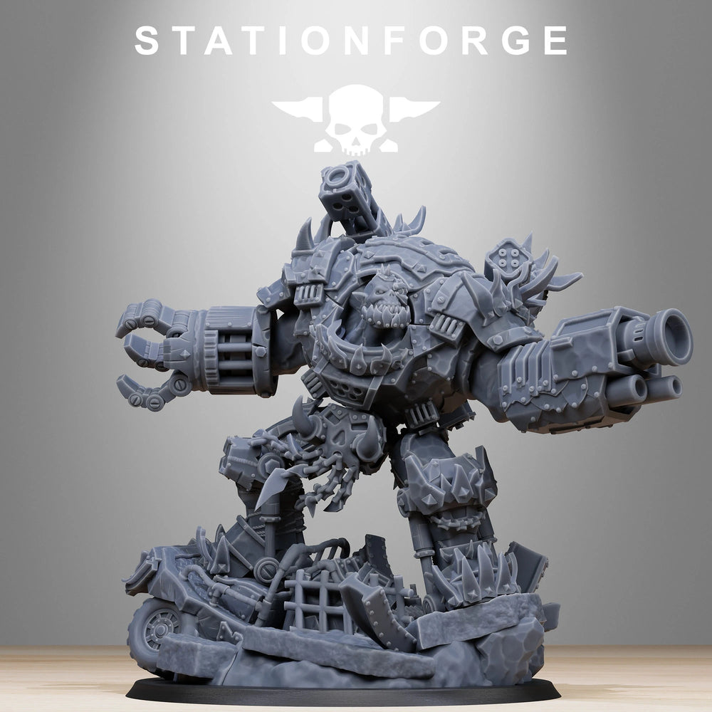 Orkaz War Boss, Resin Model Figure Kit, Sci-Fi Theme, Unassembled and Unpainted
