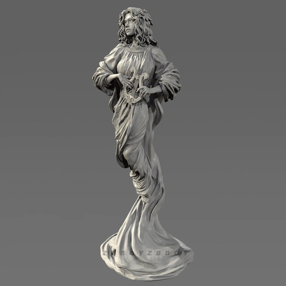 90mm Classical Maiden, Resin Model Figure Kit, Fantasy Theme, Unassembled and Unpainted