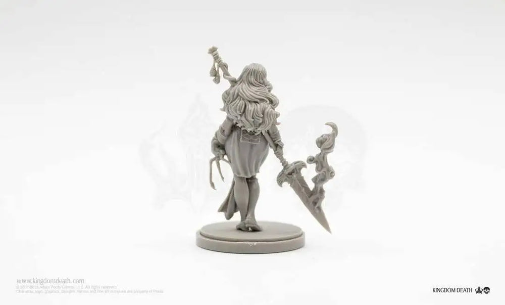 Sorceress with Wyvern Familiar and Staff, Resin Model Figure Kit, Fantasy Theme, Unassembled and Unpainted