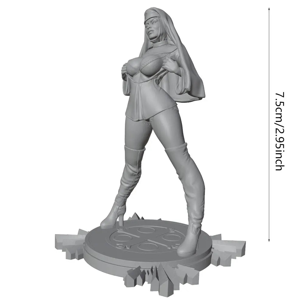 75mm Adult Female with Cloak, Resin Model Figure Kit, Unassembled and Unpainted