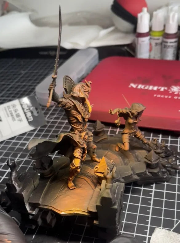 75mm Ancient Egyptian Pharaoh Warrior, Resin Model Figure Kit, Mythology Theme, Unassembled and Unpainted