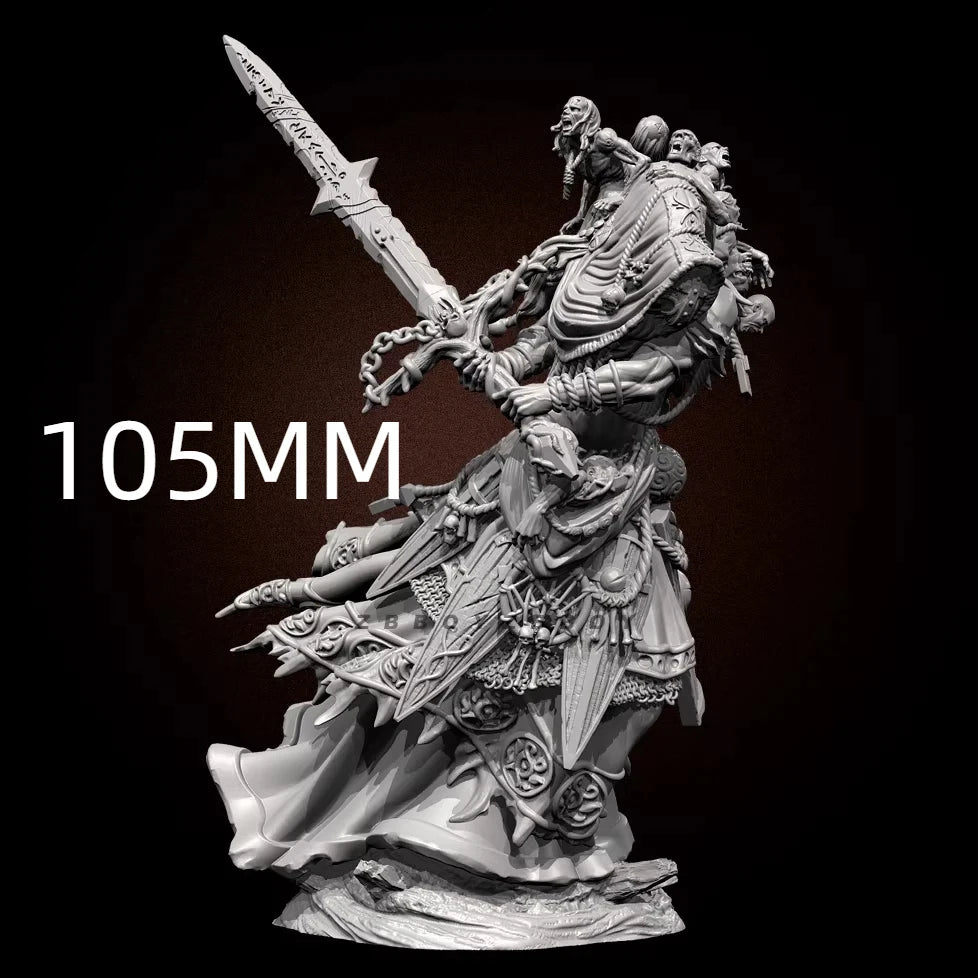 85mm Demonic Warrior, Resin Model Figure Kit, Fantasy Theme, Unassembled and Unpainted