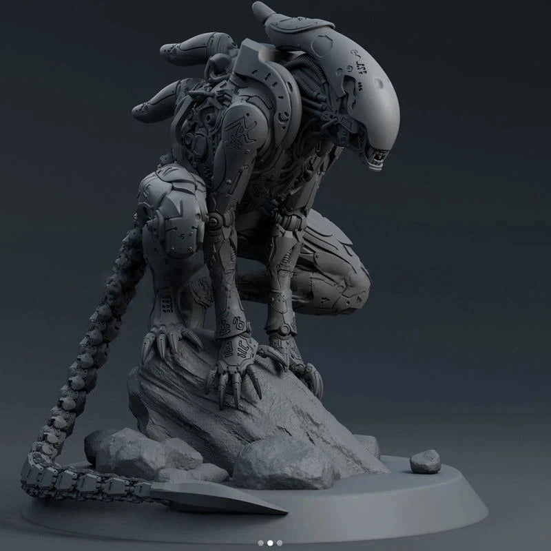 1/4 Biomechanical Alien Creature, Resin Model Figure Kit, Fantasy Theme, Unassembled and Unpainted