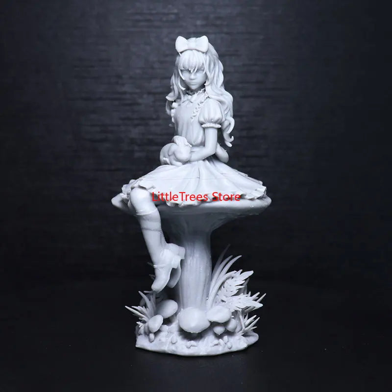 75mm Magical Girl Alice, Resin Model Figure Kit, Anime Theme, Unassembled and Unpainted
