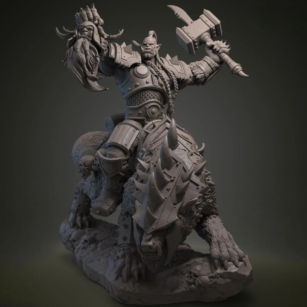 210mm Ogream Ruin Hammer, Resin Model Figure Kit, Fantasy Theme, Unassembled and Unpainted